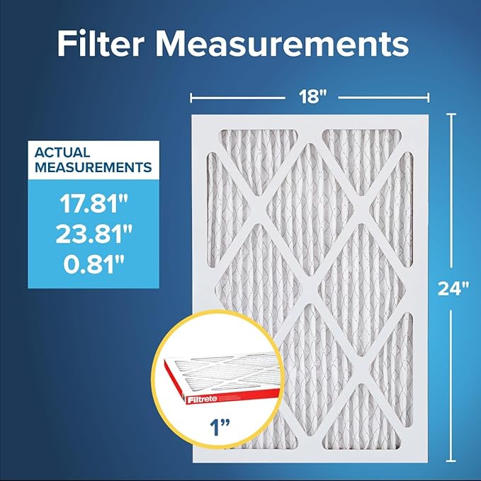 Filtrete 18x24x1 AC Furnace Air Filter, MERV 11, MPR 1000, Micro Allergen - Image 2