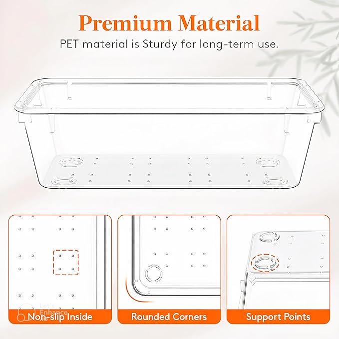 12-Pack Clear Plastic Drawer Organizer Trays – Multi-Use Acrylic Storage Bins - Image 2