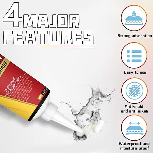 Drywall Patch Repair Kit with Scraper, Plaster Dent Repair and Wood Scratch - Image 3