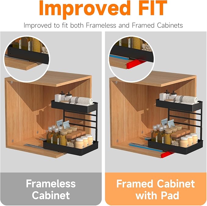 EVERIE Metal Pull Out Slide Shelf Organizer - Image 5