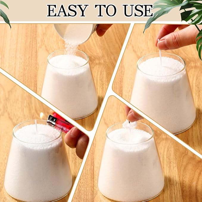 MTLEE Candle Sand 3.3 lb DIY Pearled Candle Making Kit Included 20 Pcs Wicks - Image 4