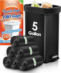 5 Gallon 180 Counts Small Strong Trash Bags Garbage Bags by RayPard, fit 18-20 by RayPard