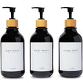 MaisoNovo Refillable Shampoo and Conditioner Bottles | 16.9 fl oz Set of 3 by MaisoNovo-TheArtofSustainableLiving