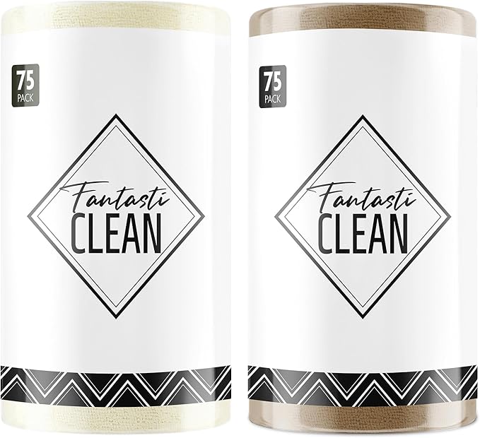 Fantasticlean Microfiber Cleaning Cloth Roll -150 Pack, Tear Away Microfiber by Fantasticlean