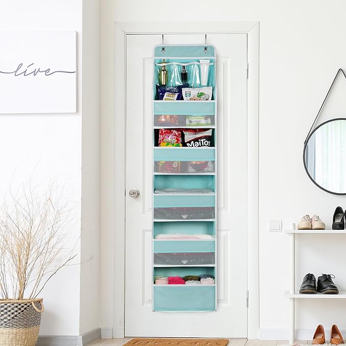 Univivi 6-Shelf Over Door Hanging Organizer Fabric Baby Door Storage - Image 5