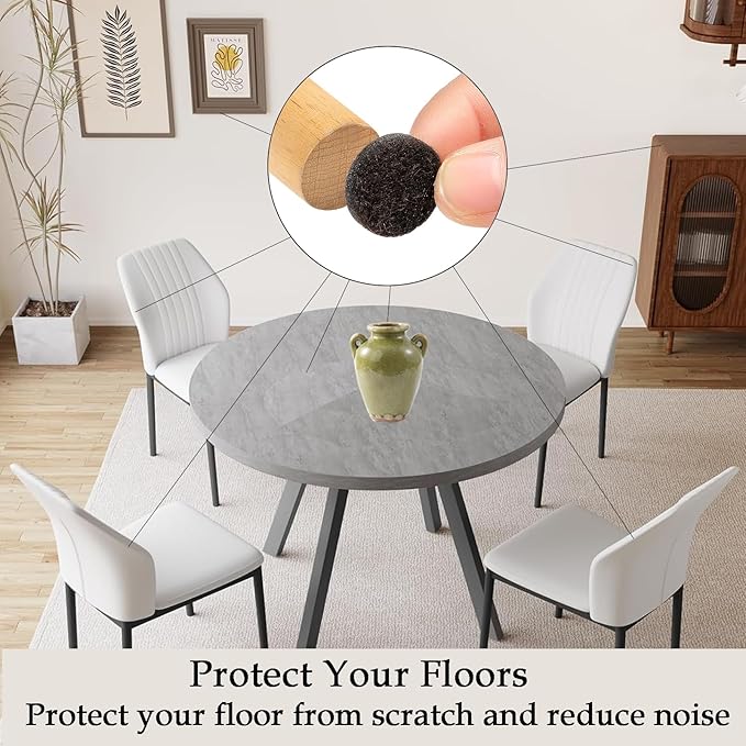 Fursafe&Q Felt Furniture Pads for Hardwood Floors -Self Adhesive Felt Chair Leg - Image 5