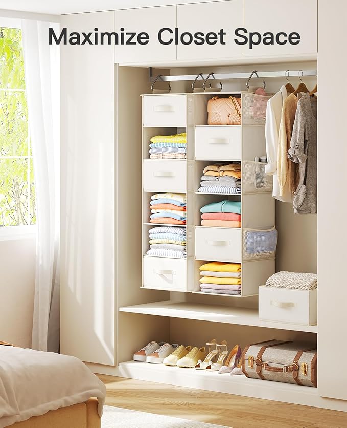 Pipishell Hanging Closet Organizer 6-Shelf, Hanging Shelves - Image 5