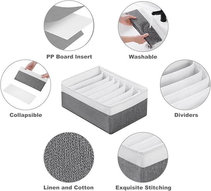 4 Packs T-shirt Drawer Organizers - Image 4