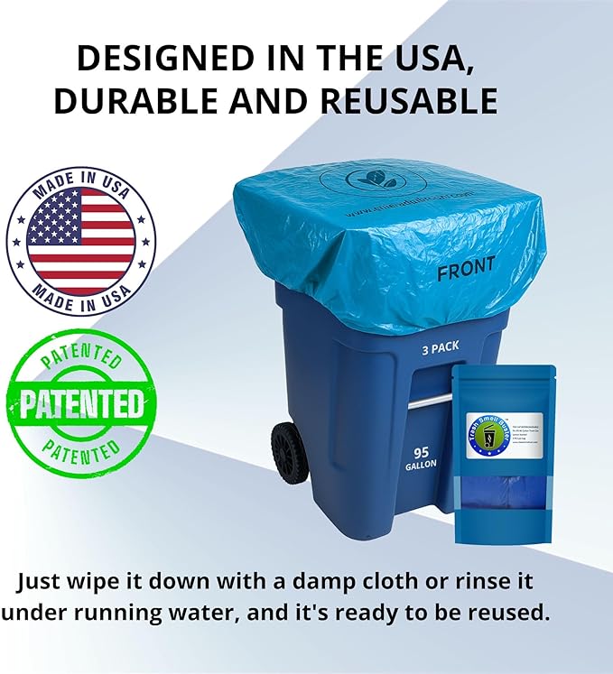 95 Gallon Trash Can Cover Odor Eliminating Bag - Image 3
