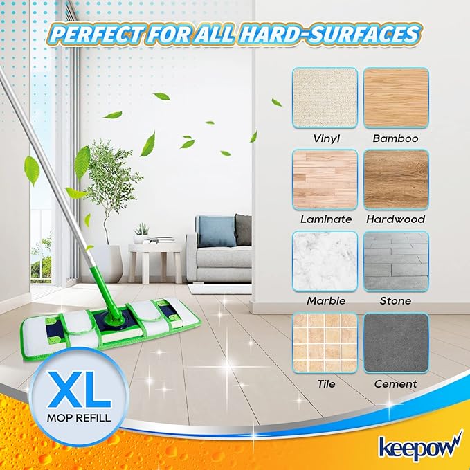 KEEPOW XL Wet Pads Refills for Swiffer XL, Wet Mopping Cloths for Swiffer XL Mop - Image 5