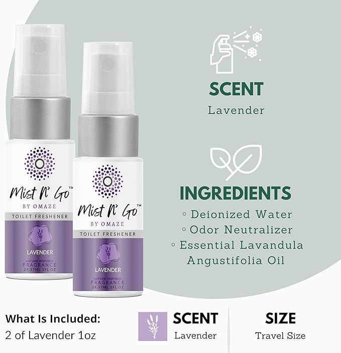 Mist N’ Go by Omaze Travel Bathroom Spray - Image 2