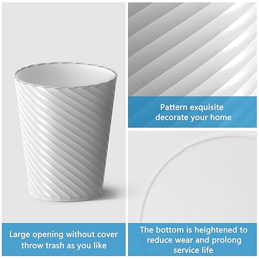 Bathroom Trash Can, 8 Pack 1.8 Gallons Small Trash Can - Image 4