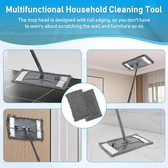 Wall Cleaner Mop with Long Handle, Wall Dust Cleaning Mop - Image 2