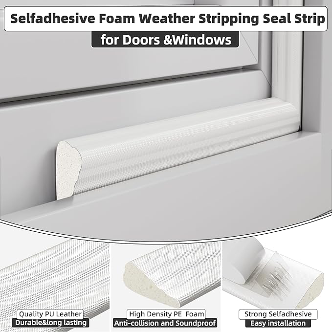 9.8 Ft Weather Stripping Seal Strip - Image 2