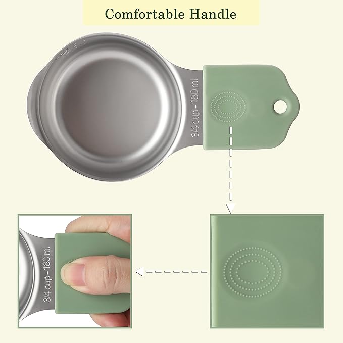 Magnetic Measuring Cups Set of 7 Stainless Steel Heavy Duty Measuring Cups - Image 4