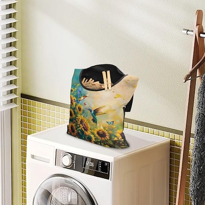 Clothes Pin Hanging Bag with Big Opening Storage Clothes Pins & Mini - Image 3