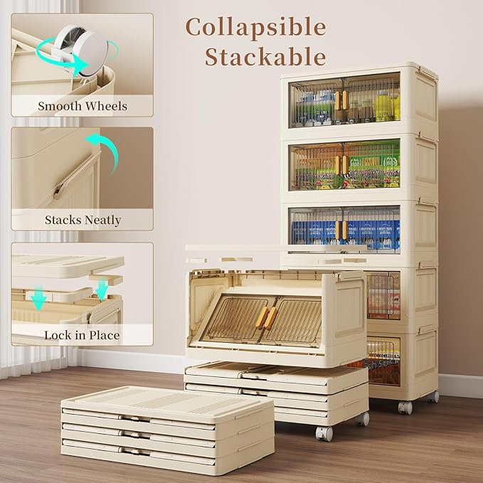 5 Tier Stackable Plastic Storage Bins - Image 6
