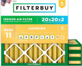 Filterbuy 20x20x2 Air Filter MERV 11 Allergen Defense Replacement, by Filterbuy