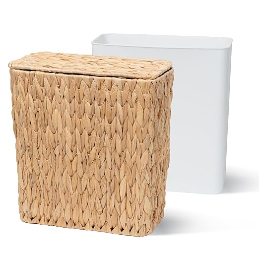 3 Gallon Wicker Trash Can, Small Bathroom Trash Can - Image 7