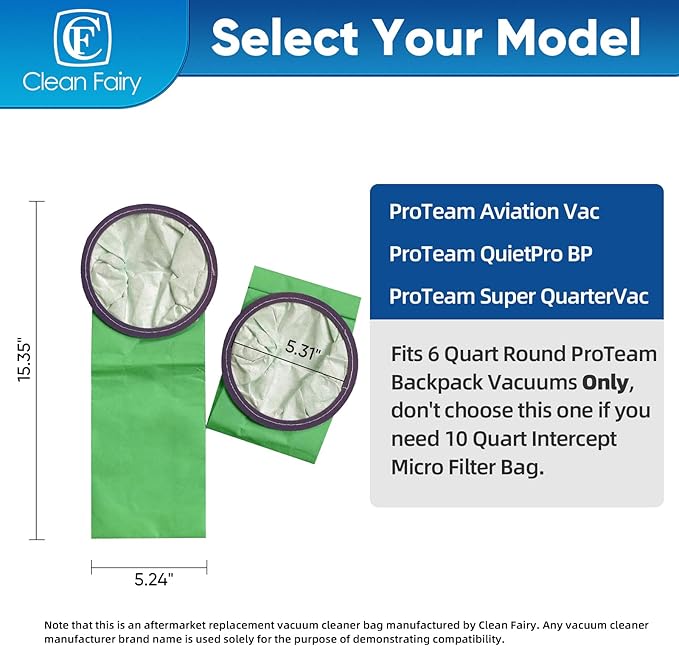 CF Clean Fairy 15pack Vacuum Bags Compatible - Image 2