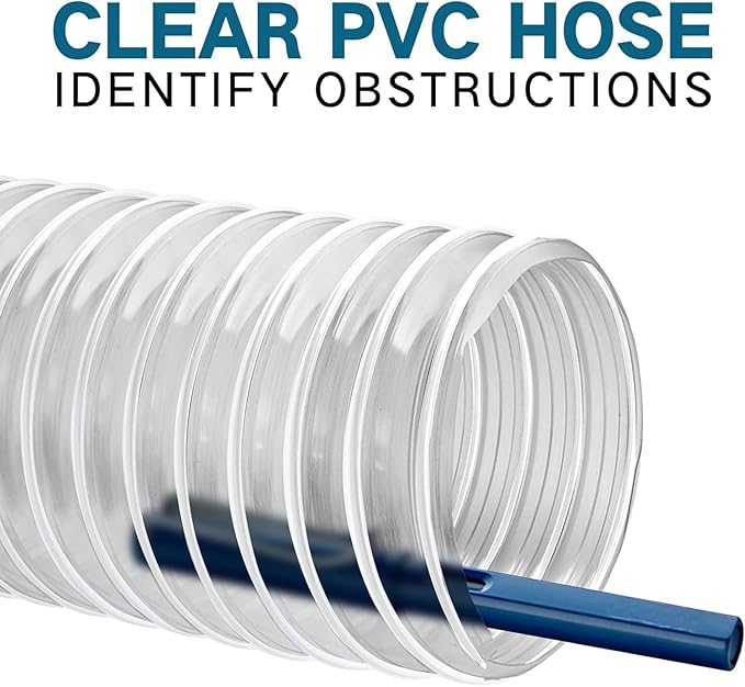 PVC Dust Collection Hose 4" x 20', Heavy Clear PVC Fume Hose Puncture Resistant - Image 4