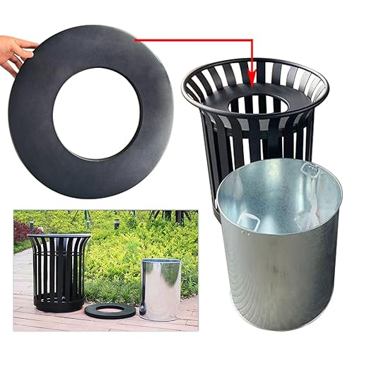 Outdoor Metal Slatted Trash Receptacle, Waste Receptacle，Commercial Trash Cans - Image 5