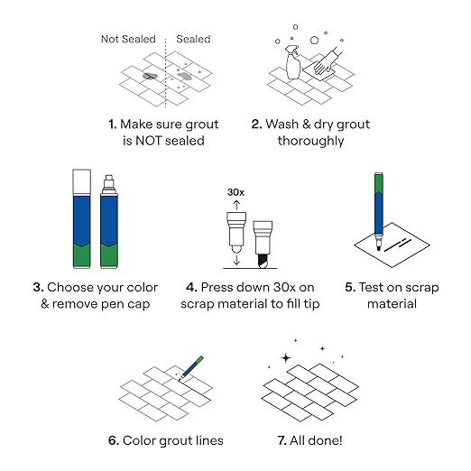 Grout Pen White Tile Grout Paint: Waterproof Grout Paint Pen, Narrow 5mm Tip - Image 4