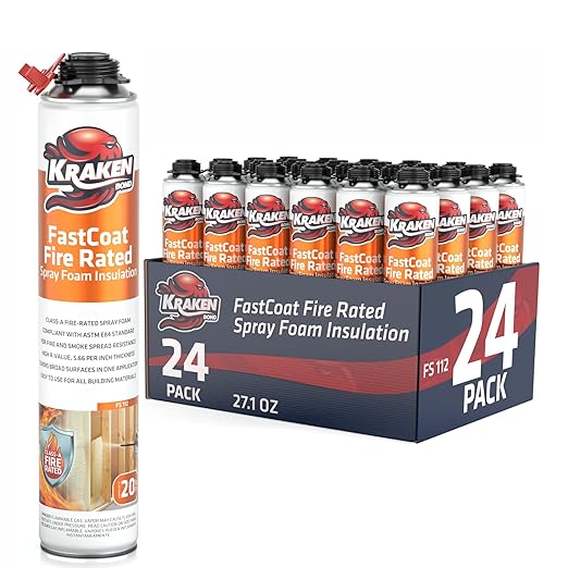 Kraken Bond Fastcoat Fire Rated Spray Foam Insulation Closed Cell in a Can 480 by KRAKENBOND