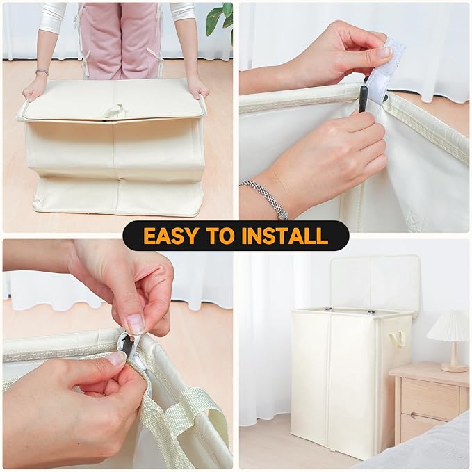 182L Oversized Laundry Hamper 2 Section - Image 3