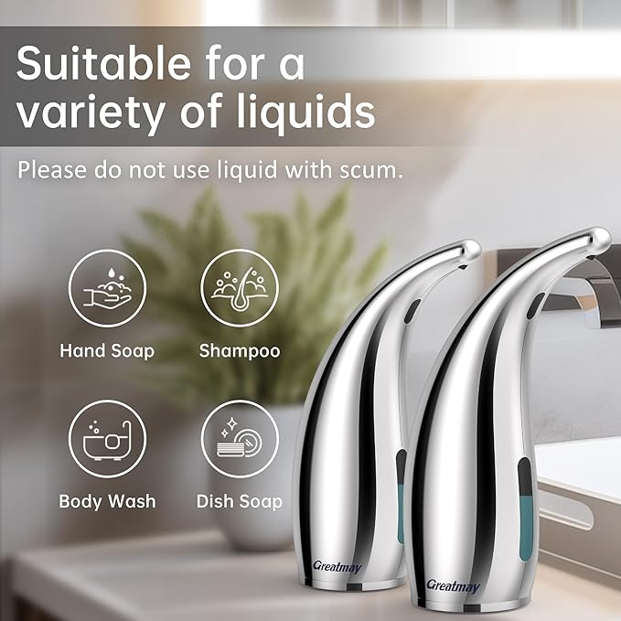 Adjustable Automatic Soap Dispenser Touchless, 4 Adjustable Levels Touchless - Image 5