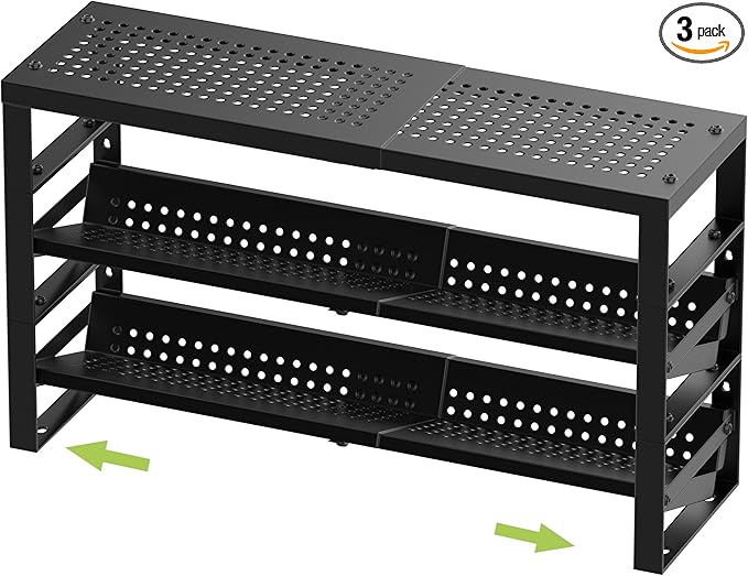 Expandable, Adjustable Spice Rack kitchen Organizer, Metal Pantry Storage by JOJOCROSSHIGHQUALITYLIFE