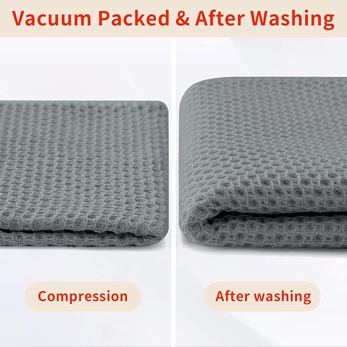 Homaxy 100% Cotton Waffle Weave Kitchen Dish Towels, Ultra Soft Absorbent Quick - Image 8