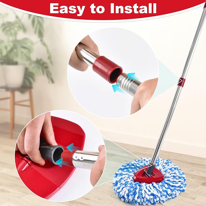 Mop Handle for Ocedar, Spin Mop Handle for O Cedar, 4-Section Mopping Handles - Image 5