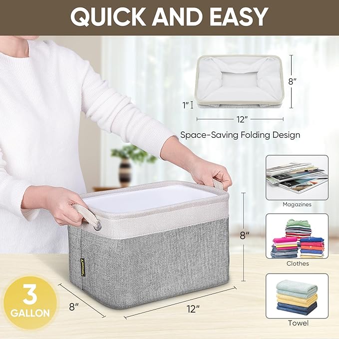 BALEINE 4 Pack Fabric Storage Bins - Image 4
