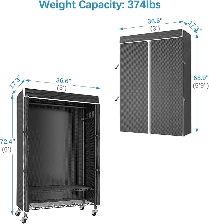 VIPEK R3C Rolling Clothes Rack - Image 7