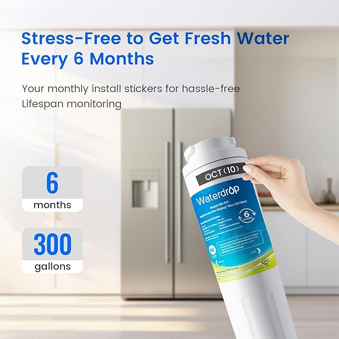 Waterdrop EDR4RXD1 Refrigerator Water Filter, Replacement - Image 7