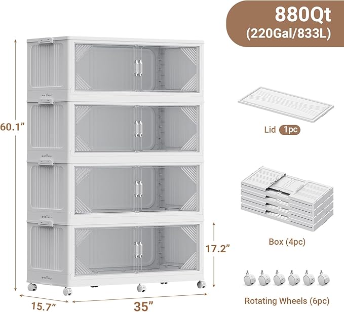 220Gal Plastic Stackable Storage Bins - Image 2
