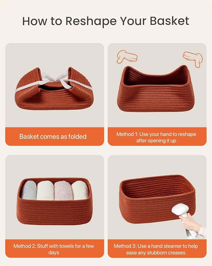 Small Woven Basket, Storage Basket - Image 8
