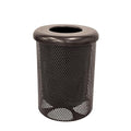 COATEDOUTDOORFURNITURE RFT-P-BRW Heavy Duty Round Trash Receptacle by CoatedOutdoorFurniture
