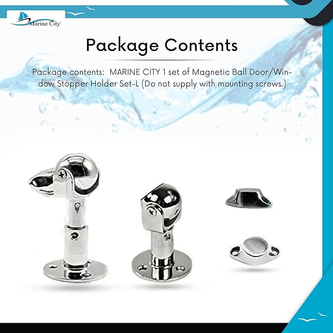 MARINE CITY Magnetic Ball Door Window Stopper Set, 316 Stainless Steel - Image 7