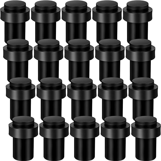 Chumia 30 Pcs Door Stopper Mounted Floor Stops Stainless Steel Cylindrical by Chumia