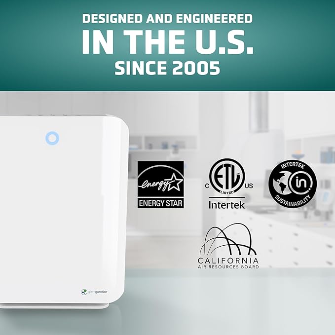 GermGuardian HEPA Air Purifier for Home, Large Rooms up to 1760 Sq. Ft. - Image 6