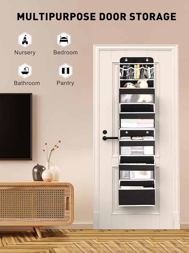 Yecaye 6-Tier Over The Door Storage Organizer, Flexible 1 Split into 2 - Image 4