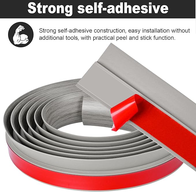 3.3Ft Carpet Floor Transition Strip, Self Adhesive Floor Edging Trim Strip - Image 3