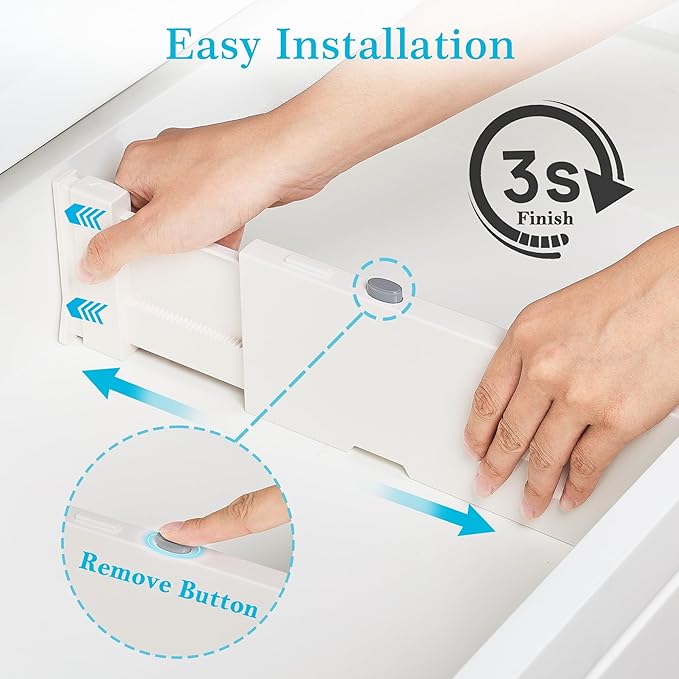 Vtopmart Drawer Dividers for Clothes 8 Pack, Adjustable 4" High Expandable from - Image 5