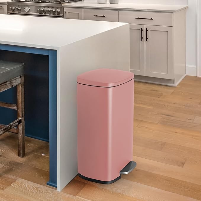 13.2 Gal Kitchen Trash Can, 50L Recycling or Garbage Bin, Brushed Stainless - Image 8