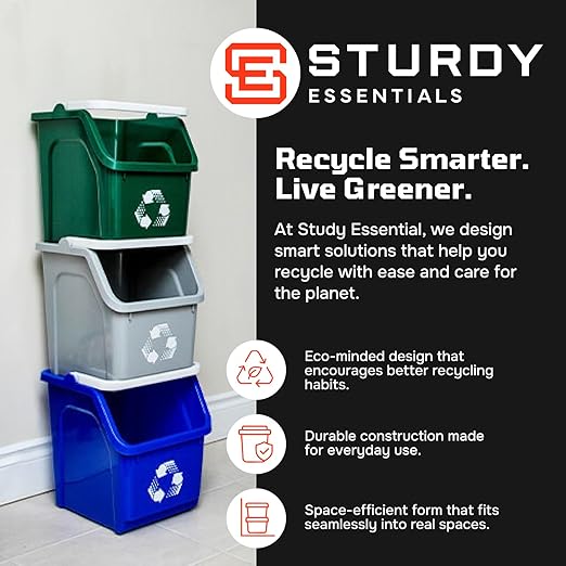 6 Gallon Stackable Recycling Bins - Image 5
