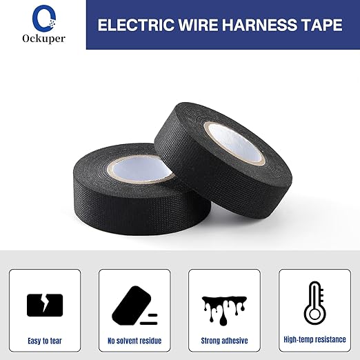 Wire Harness Tape, 0.98＂x 49FT 5 Rolls, Wiring Loom Harness, Self-Adhesive Felt - Image 3