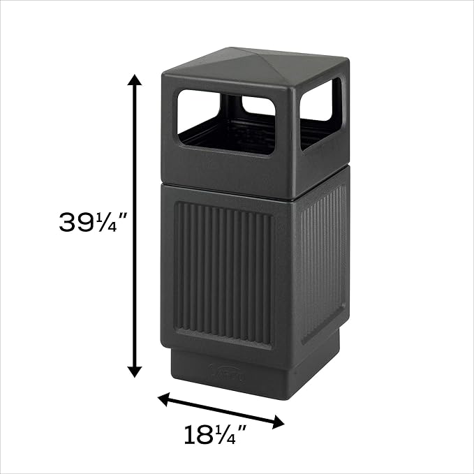 Safco Canmeleon Trash Can, 38 Gallons, Indoor and Outdoor Use, Durable & - Image 5