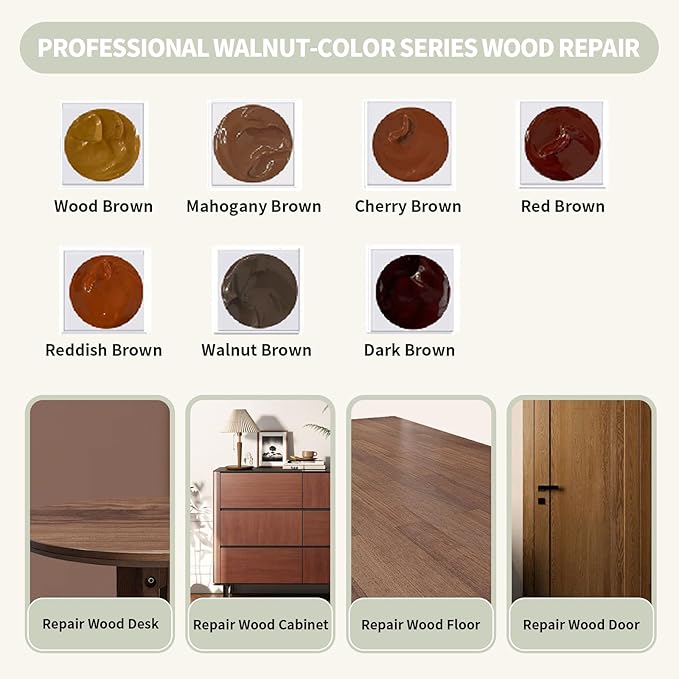 Wood Repair Kit, Wood Scratch Repair, Floor Discoloration Stain Paint - Image 2